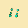 The Alyna Emerald Green Gold Plated Drop Earrings