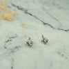18K Gold Plated Stud Earrings with CZ