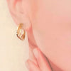 Gold Plated Triple Hoop Earrings