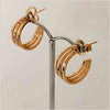 Gold Plated Triple Hoop Earrings