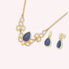 Gold Plated Necklace and Earrings Set - The Abbie
