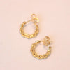 Gold Plated Twisted Rope Hoop Earrings Extra Small