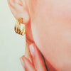 Gold Plated Triple Hoop Earrings
