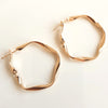 Gold Plated Twisted Hoop Earrings