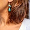 18K Gold Plated Turquoise Dangle Earrings