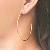 Gold Plated Oversized Hoop Earrings